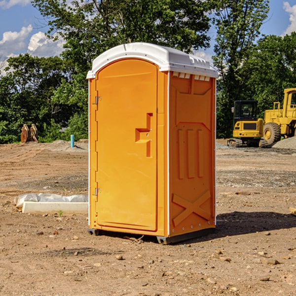 how often are the portable toilets cleaned and serviced during a rental period in Trail Side CO